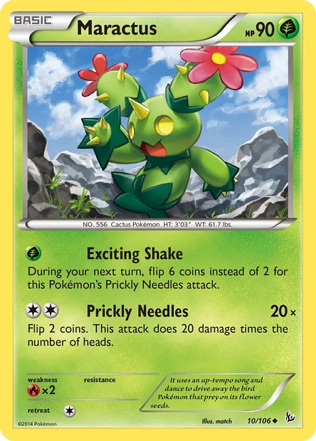 Maractus, Pokémon card FLF 10 — Flashfire set