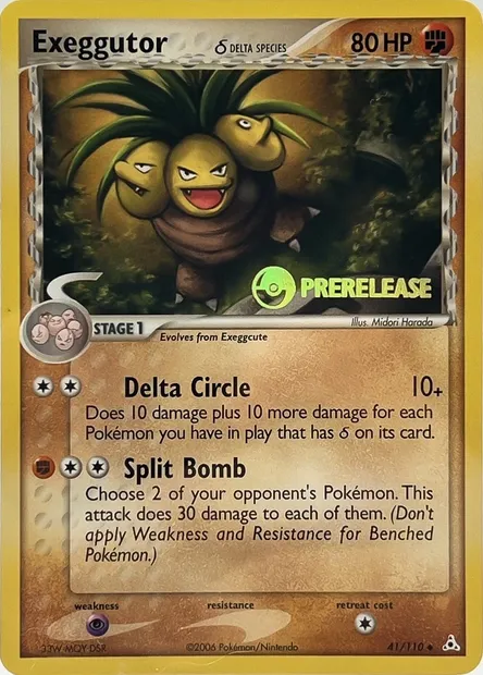 Exeggutor δ Delta Species, carte Pokémon PRE 041 — extension Prerelease Promos