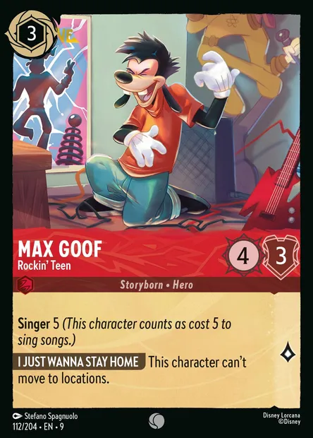 Max Goof - Rockin' Teen, Disney Lorcana card CH9-112 — Fabled set