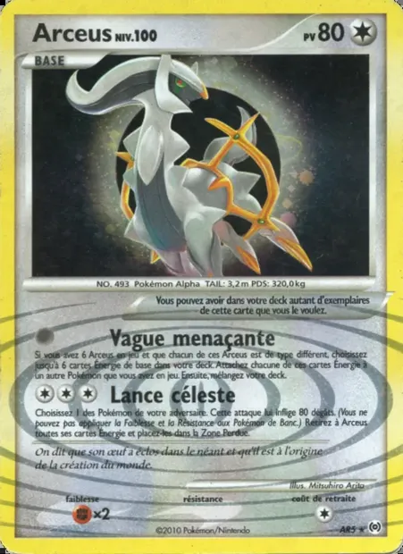 Arceus, carte Pokémon AR 5 — extension Arceus