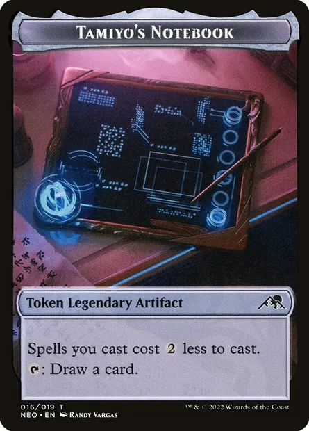 Tamiyo's Notebook, carte Magic TNEO 16 — extension Kamigawa: Neon Dynasty Tokens