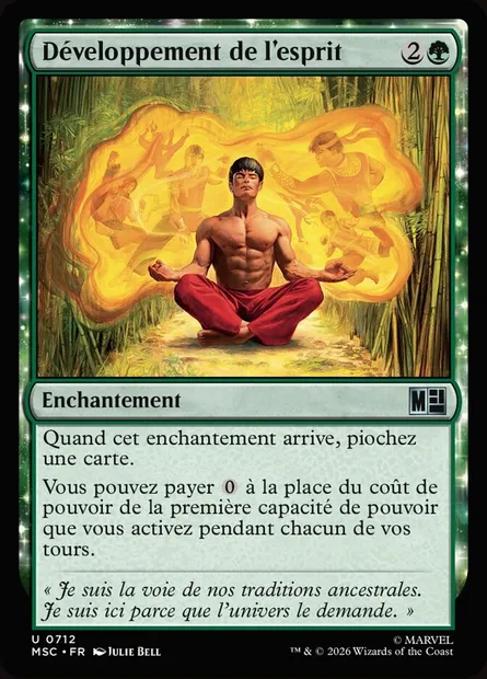 Développement de l'esprit, carte Magic MSC 712 — extension Marvel Super Heroes Commander