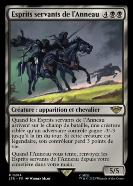 Esprits servants de l'Anneau, carte Magic LTR 284 — extension Le Seigneur des Anneaux : chroniques de la Terre du Milieu