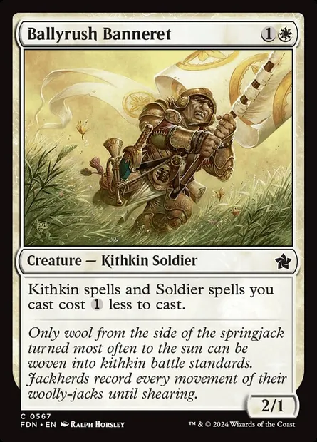 Ballyrush Banneret, Magic card FDN 567 — Foundations set
