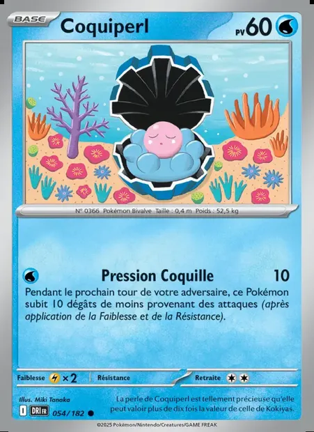 Coquiperl, carte Pokémon DRI 054 — extension Rivalités Destinées