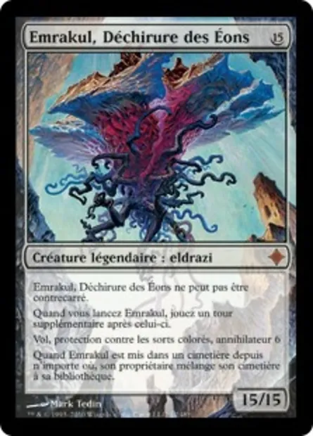 Emrakul, Déchirure des Éons, carte Magic ROE 4 — extension L'ascension des Eldrazi