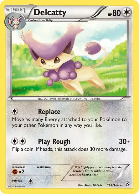 Delcatty, Pokémon card PRC 114 — Primal Clash set