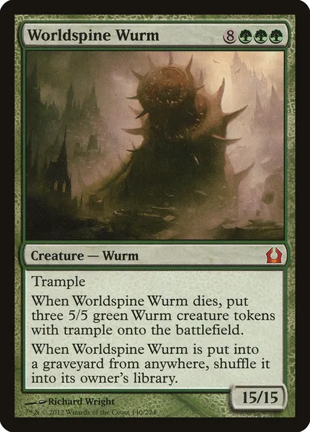 Worldspine Wurm, Magic card RTR 140 — Return to Ravnica set