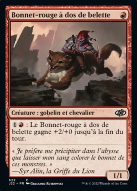 Bonnet-rouge à dos de belette, carte Magic J22 622 — extension Jumpstart 2022