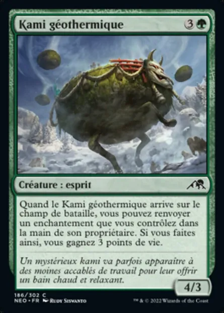 Kami géothermique, carte Magic NEO 186 — extension Kamigawa: La Dynastie Néon