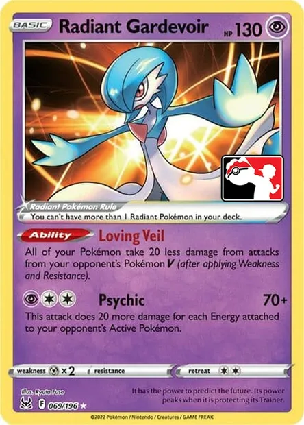 Radiant Gardevoir, Pokémon card PPS 069-2 — Play! Pokémon Prize Pack Series set
