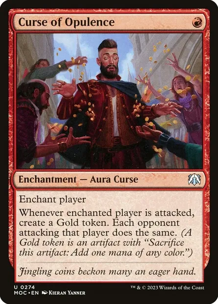 Curse of Opulence, Magic card MOC 274 — March of the Machine Commander set