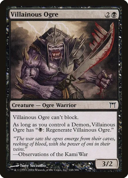 Ogre abominable, carte Magic CHK 148 — extension Guerriers de Kamigawa