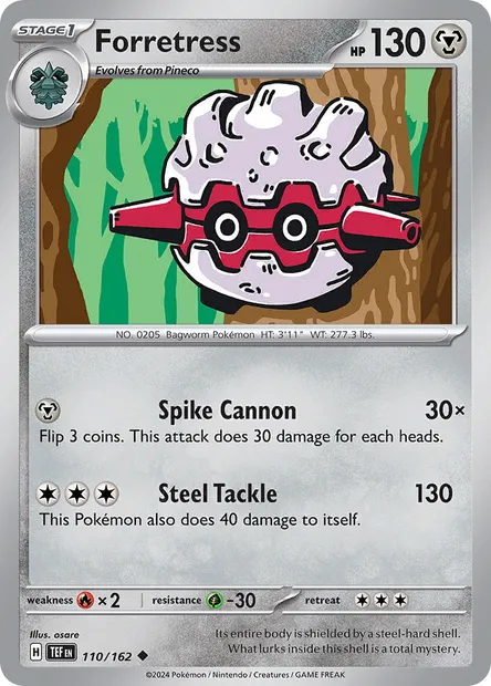 Forretress, Pokémon card TEF 110 — Temporal Forces set