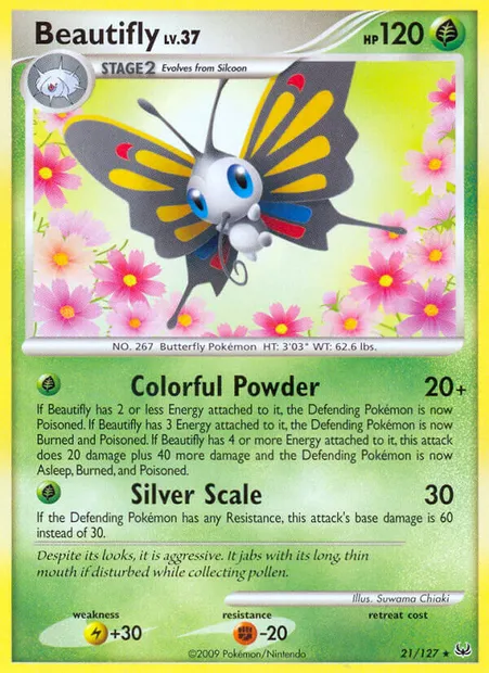 Beautifly, Pokémon card PL 21 — Platinum set