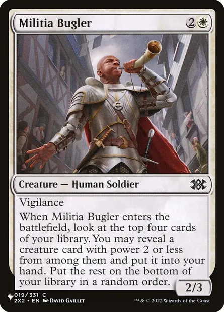 Militia Bugler, Magic card PLST 2X2-19 — The List set