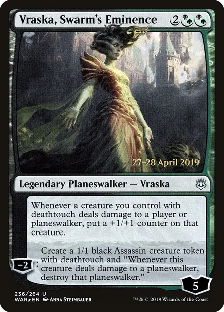 Vraska, Swarm's Eminence, Magic card PWAR 236s — War of the Spark Promos set