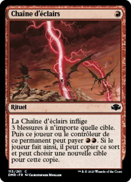 Chaîne d'éclairs, carte Magic DMR 113 — extension Dominaria Remastered