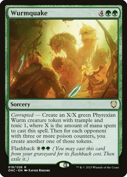 Wurmquake, Magic card ONC 19 — Phyrexia: All Will Be One Commander set