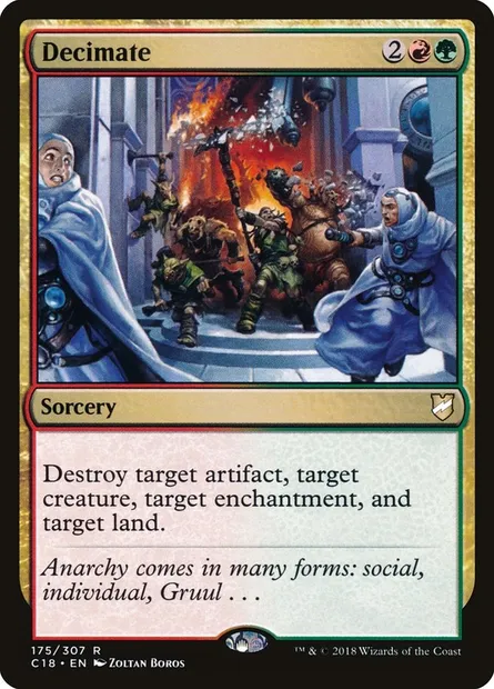 Decimate, Magic card C18 175 — Commander 2018 set