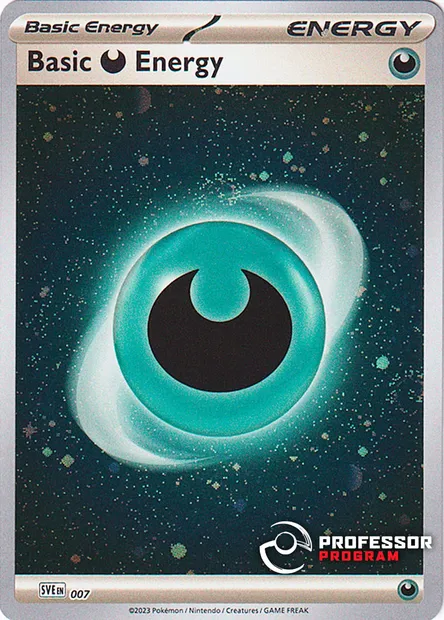 Basic Darkness Energy, Pokémon card PROF 007 — Professor Program set