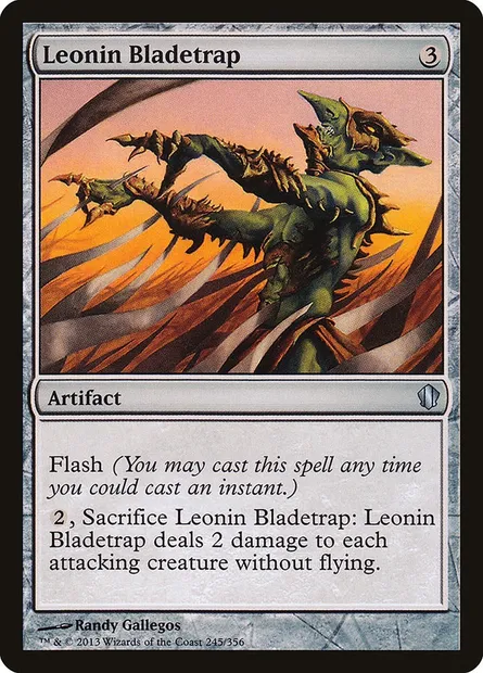 Leonin Bladetrap, Magic card C13 245 — Commander 2013 set