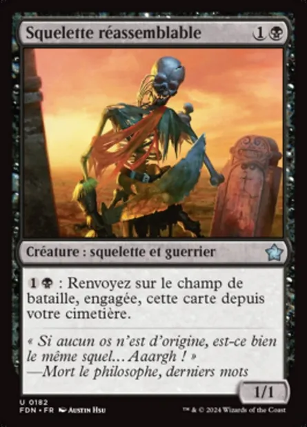 Squelette réassemblable, carte Magic FDN 182 — extension Foundations