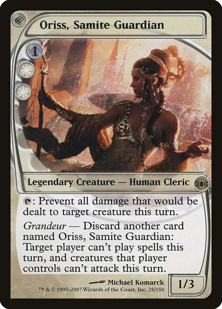 Oriss, Samite Guardian, Magic card FUT 28 — Future Sight set