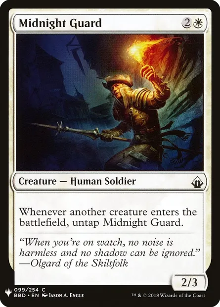 Midnight Guard, Magic card PLST BBD-99 — The List set