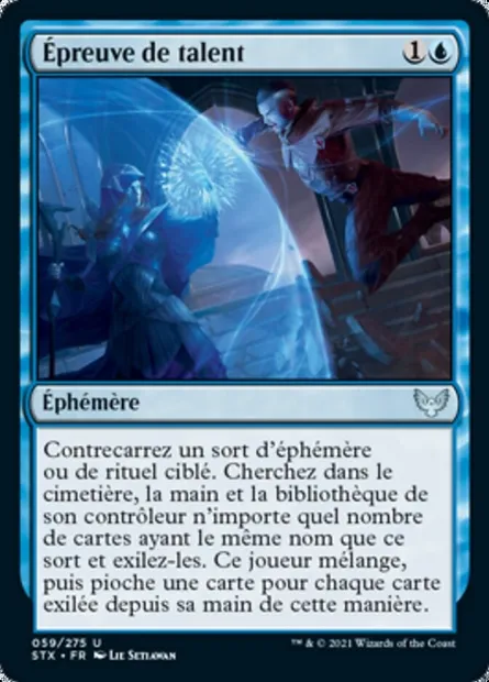 Épreuve de talent, carte Magic STX 59 — extension Strixhaven: l'Académie des Mages