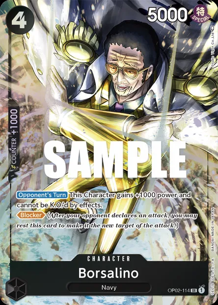 Borsalino, One Piece card OP02-114 — PARAMOUNT WAR set
