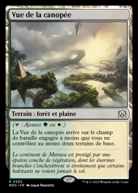 Vue de la canopée, carte Magic MOC 393 — extension March of the Machine Commander