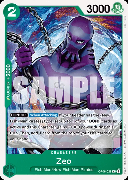 Zeo, One Piece card OP06-028 — WINGS OF THE CAPTAIN set