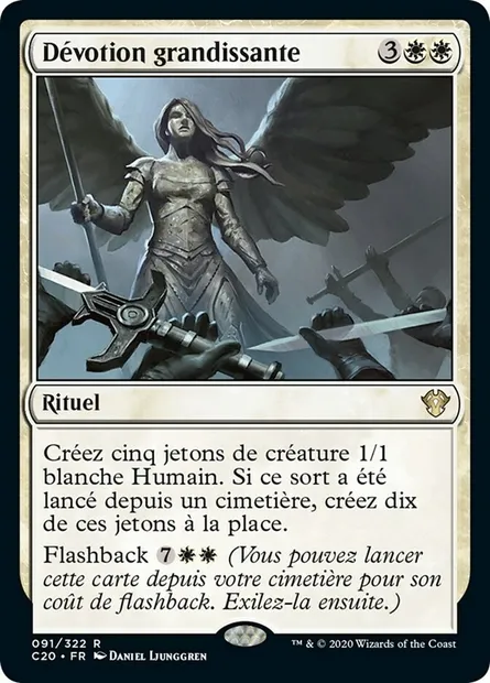 Dévotion grandissante, carte Magic C20 91 — extension Commander 2020