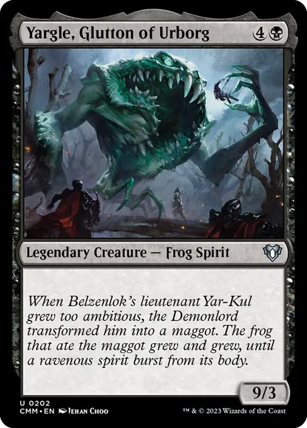 Yargle, Glutton of Urborg, Magic card CMM 202 — Commander Masters set