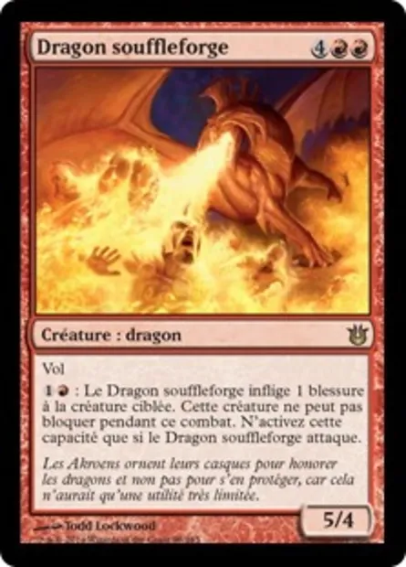 Dragon souffleforge, carte Magic BNG 98 — extension Créations divines
