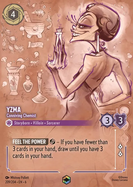 Yzma - Conniving Chemist, Disney Lorcana card CH6-209 — Azurite Sea set