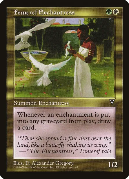 Femeref Enchantress, Magic card VIS 129 — Visions set