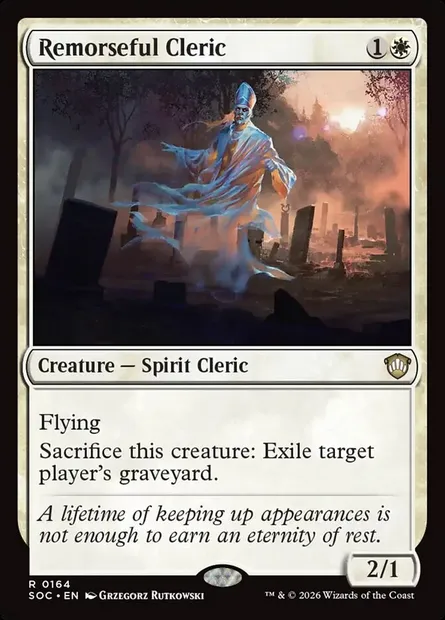 Remorseful Cleric, Magic card SOC 164 — Secrets of Strixhaven Commander set