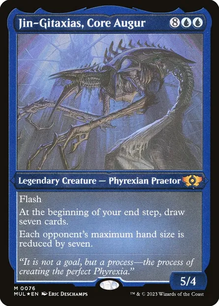 Jin-Gitaxias, Core Augur, Magic card MUL 76 — Multiverse Legends set