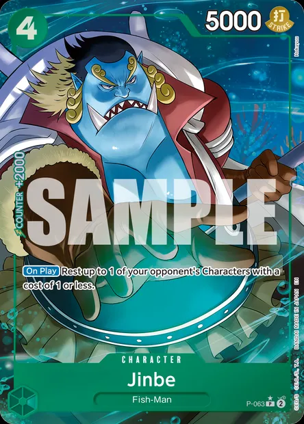 Jinbe, One Piece card P-063 — Promotion card set