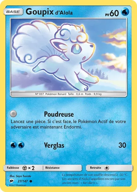 Goupix d’Alola, carte Pokémon BUS 27 — extension Ombres Ardentes