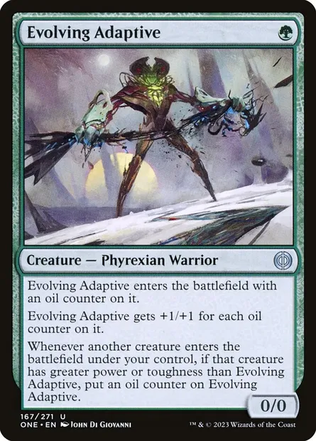 Evolving Adaptive, Magic card ONE 167 — Phyrexia: All Will Be One set