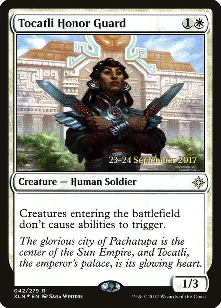 Garde d'honneur de Tocatli, carte Magic PXLN 42s — extension Ixalan Promos