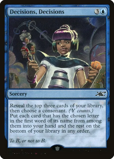 Decisions, Decisions, Magic card UNF 330 — Unfinity set