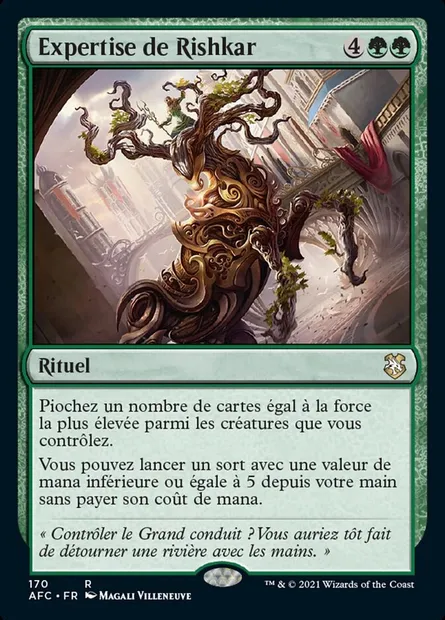 Expertise de Rishkar, carte Magic AFC 170 — extension Forgotten Realms Commander