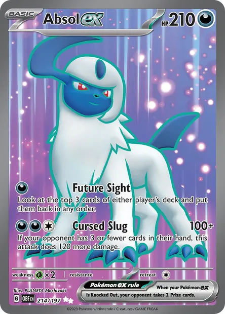 Absol ex, Pokémon card OBF 214 — Obsidian Flames set