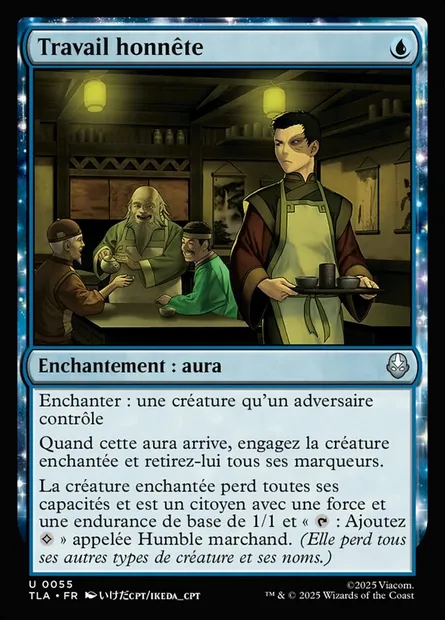 Travail honnête, carte Magic TLA 55 — extension Avatar: The Last Airbender