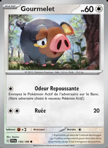 Gourmelet, carte Pokémon SVI 154 — extension Écarlate et Violet