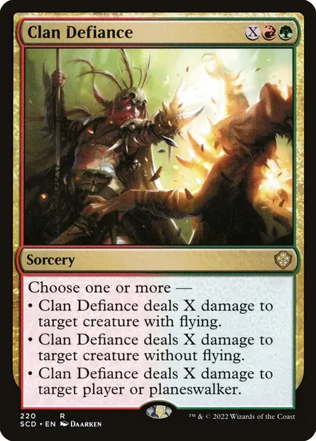 Clan Defiance, Magic card SCD 220 — Starter Commander Decks set